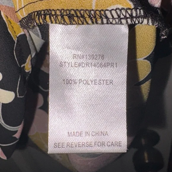 DR2 by Daniel Rainn Floral Peasant Women's 3/4 Sleeve Sheer Blouse - Picture 8 of 9